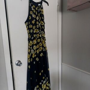 Harper Rose Navy and Yellow Floral Dress